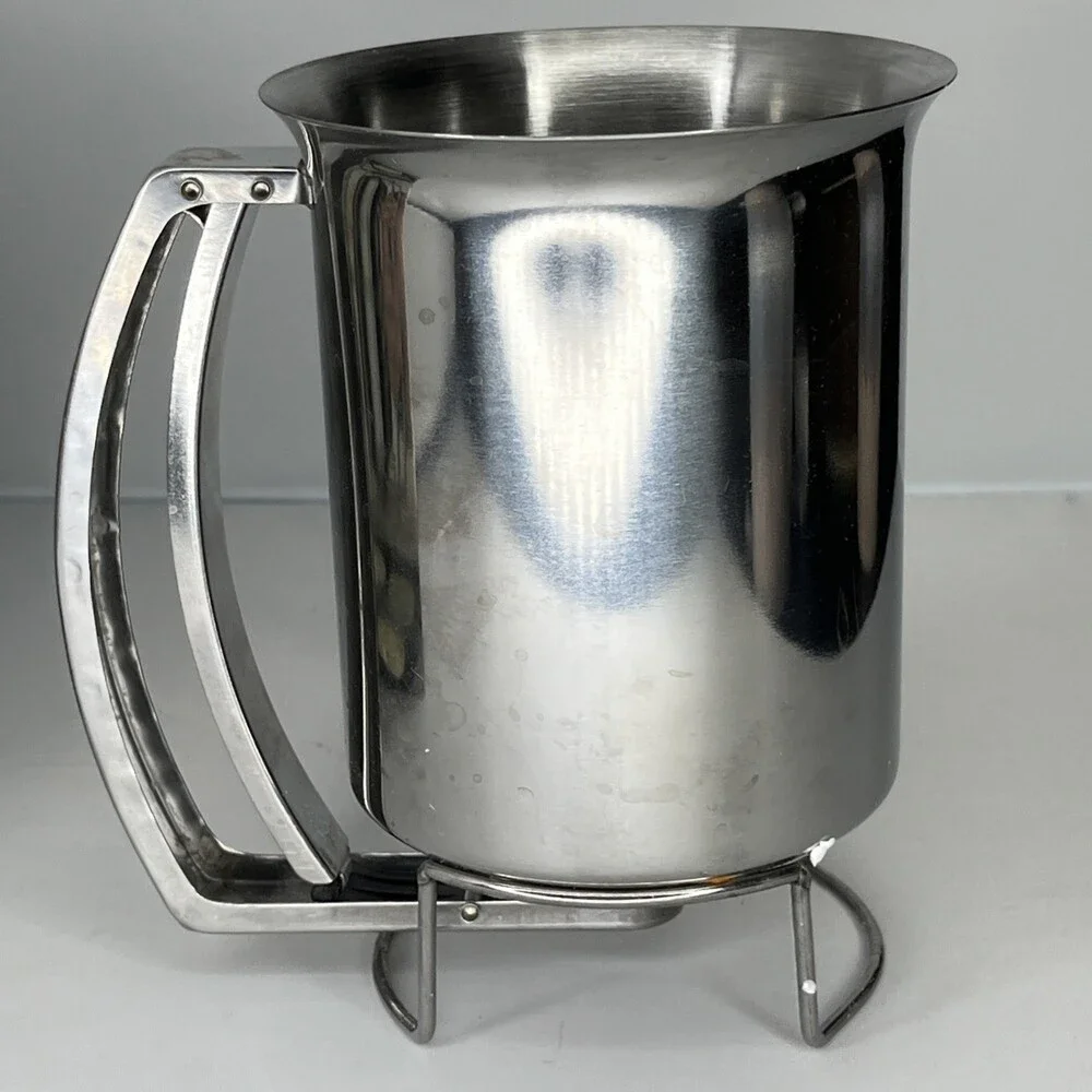 Handy Gourmet Pancake Batter Dispenser- Gourmet Stainless-Steel Pourer- 3 Cups